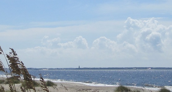 Atlantic Ocean and beach at Oak Island NC